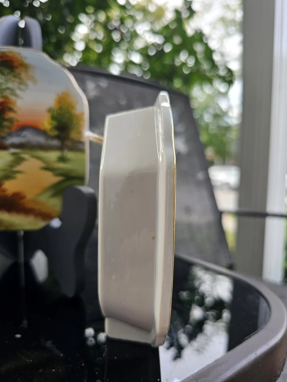 2 Vintage 1960s Kasuga Ware Japanese Hand-Painted Octagonal Wall Pocket Vases